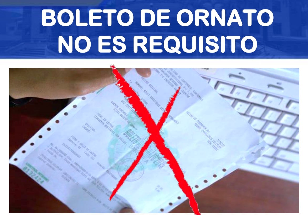 boleto de ornato no es requisito