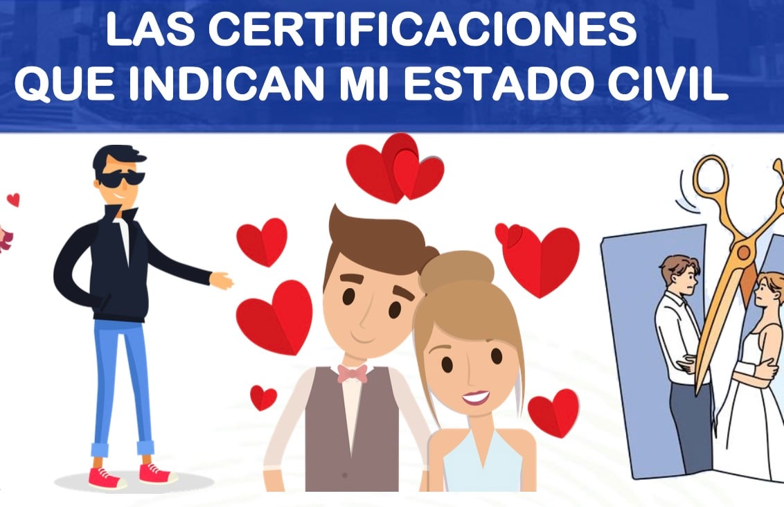 certificaciones que indican el estado civil