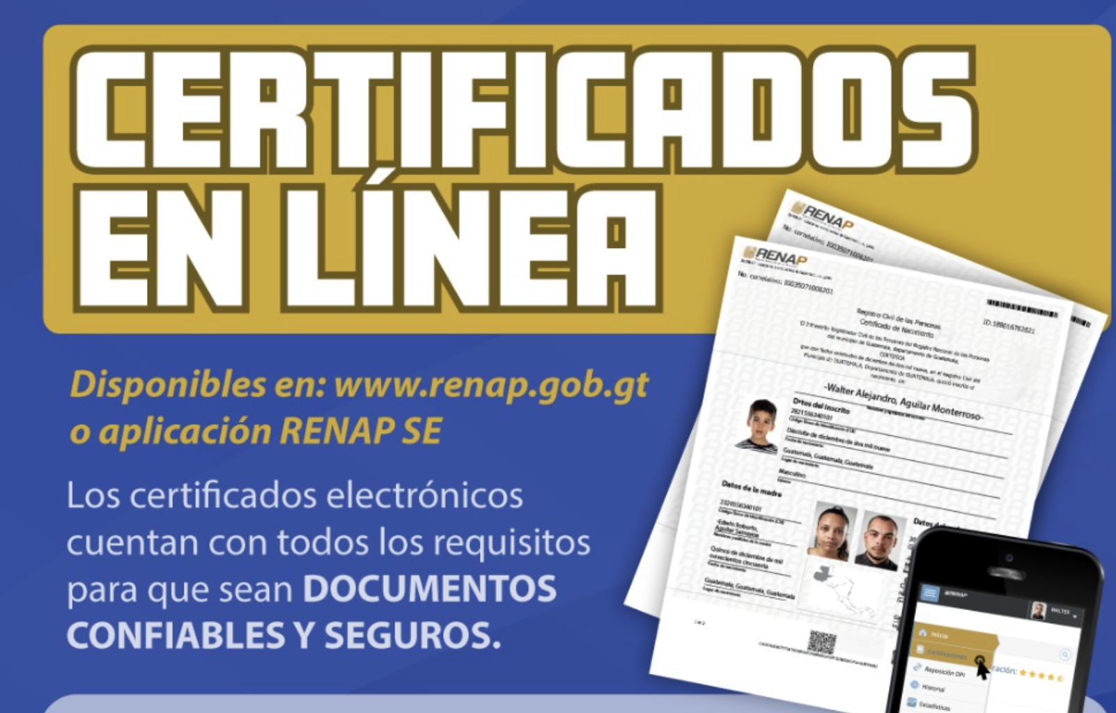 certificados en línea de RENAP son legítimos