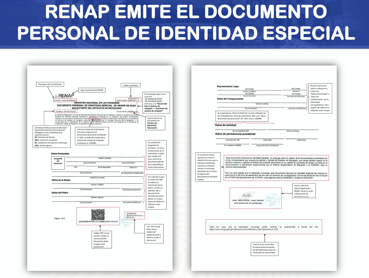 documento personal de identidad especial RENAP