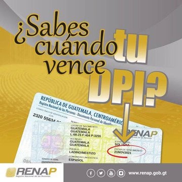 ¿Sabes cuándo vence tu DPI?